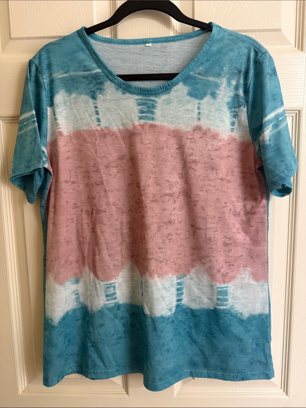 Source Unknown Blue and Pink Tie-Dye Short Sleeve Tee